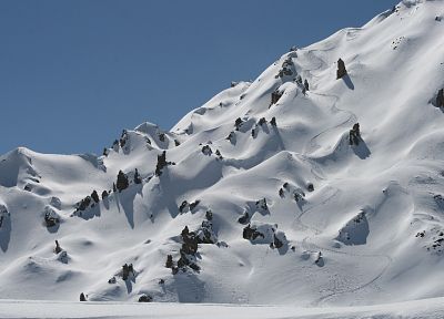 mountains, nature, winter, snow - random desktop wallpaper
