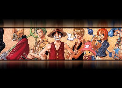 One Piece (anime), Nico Robin, Roronoa Zoro, Franky (One Piece), Tony Tony Chopper, Monkey D Luffy, Nami (One Piece), Usopp, Sanji (One Piece) - random desktop wallpaper