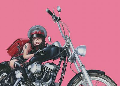 tattoos, biker, artwork, motorbikes - related desktop wallpaper