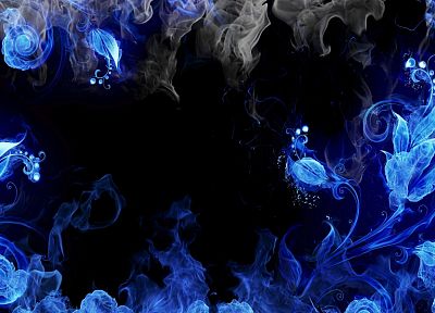 blue, smoke - desktop wallpaper
