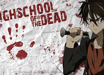 Highschool of the Dead, anime, anime boys, Komuro Takashi - duplicate desktop wallpaper