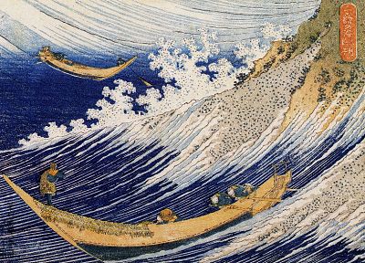 tsunami, The Great Wave off Kanagawa, Katsushika Hokusai - random desktop wallpaper