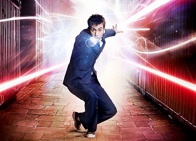 David Tennant, Doctor Who, Tenth Doctor, sonic screwdriver - random desktop wallpaper