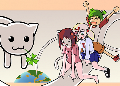 cats, Longcat, Yotsuba, anime, Yotsubato - random desktop wallpaper