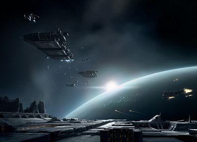 EVE Online, spaceships, space station, Eve - related desktop wallpaper