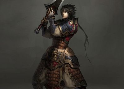 weapons, fantasy art, armor, Zack Fair, swords, swordman - random desktop wallpaper