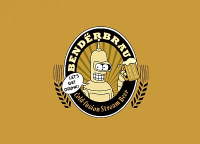 beers, Futurama, Bender - duplicate desktop wallpaper
