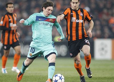 Lionel Messi, FC Barcelona, Shakhtar Donetsk - duplicate desktop wallpaper