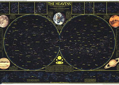 Heaven, National Geographic, maps, scheme - random desktop wallpaper