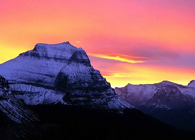 mountains, The Sun, glacier, National Park - related desktop wallpaper