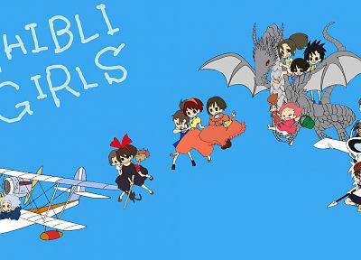 Studio Ghibli, simple background - random desktop wallpaper