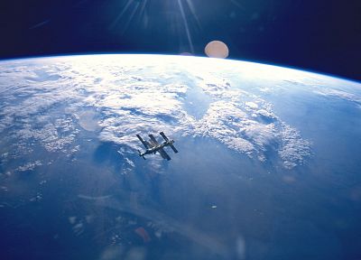 outer space, stars, ISS - related desktop wallpaper