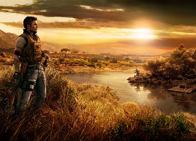 sunset, video games, clouds, landscapes, Far Cry - random desktop wallpaper