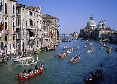 Venice, grand, Italy, gondolas, canal - related desktop wallpaper