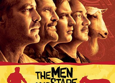 Ewan Mcgregor, George Clooney, Jeff Bridges, Kevin Spacey, movie posters, The Men Who Stare At Goats - random desktop wallpaper