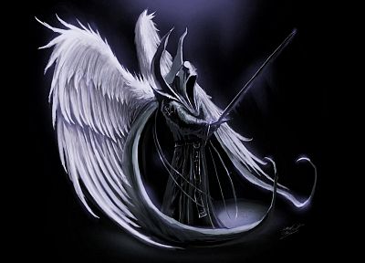 angels, death, dark, Diablo, Wing Commander, swords, Malthael - random desktop wallpaper