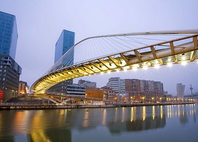 bridges, Spain, Bilbao - desktop wallpaper