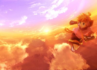 clouds, Vocaloid, Kagamine Len, anime, skyscapes - random desktop wallpaper