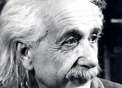 grayscale, Albert Einstein, monochrome - desktop wallpaper