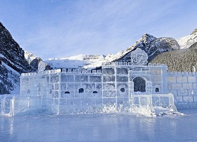 ice, landscapes, white, ice castle - random desktop wallpaper