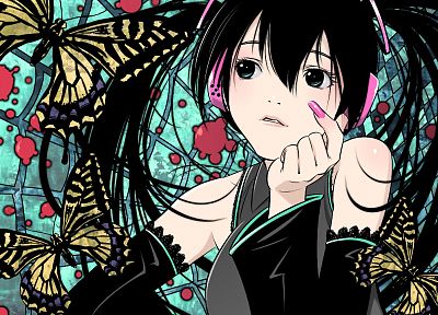 Vocaloid, Hatsune Miku, Zatsune Miku, detached sleeves, Vocaloid Fanmade - random desktop wallpaper