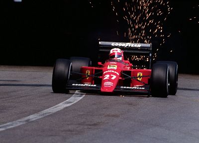 cars, Ferrari, Formula One, sparks - desktop wallpaper