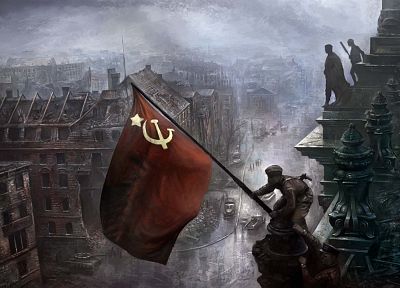 communism, red, Russia, CCCP, flags, USSR, Hearts of Iron, Abdulkhakim Ismailov - desktop wallpaper
