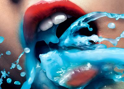 women, close-up, lips - random desktop wallpaper