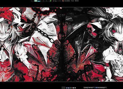 Touhou, vampires, Flandre Scarlet, Remilia Scarlet, games, Banpai Akira - random desktop wallpaper