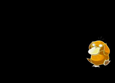 Pokemon, Psyduck, simple background, black background - desktop wallpaper
