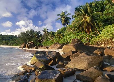 islands, Seychelles, beaches - duplicate desktop wallpaper