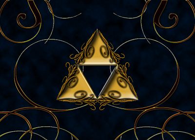gold, triforce, triangles - random desktop wallpaper