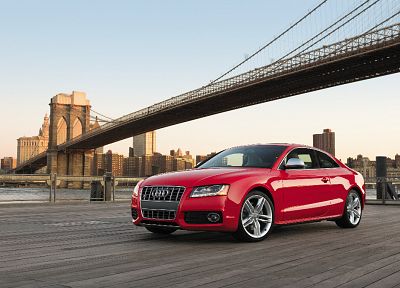 cars, Audi, Brooklyn Bridge, New York City - desktop wallpaper