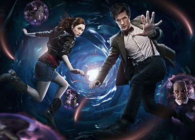 Matt Smith, Karen Gillan, Amy Pond, Eleventh Doctor, Doctor Who - random desktop wallpaper