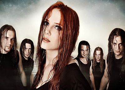 music, redheads, Gothic, Epica, Simone Simons, band - duplicate desktop wallpaper