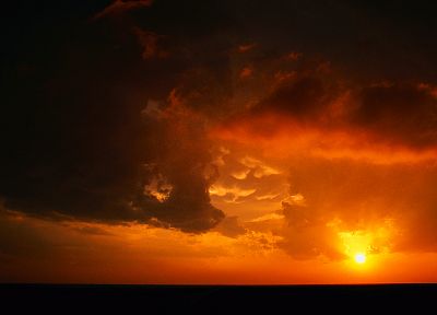 sunset, clouds, Sun - random desktop wallpaper