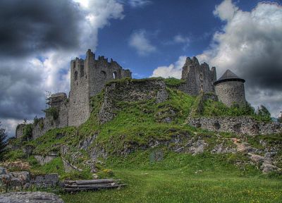 castles, ruins, architecture, buildings, HDR photography - random desktop wallpaper
