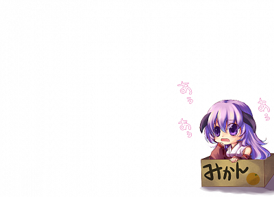 Higurashi no Naku Koro ni, chibi, Miko, simple background, detached sleeves, Furude Hanyuu - desktop wallpaper