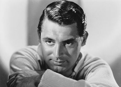 men, grayscale, actors, Cary Grant - random desktop wallpaper