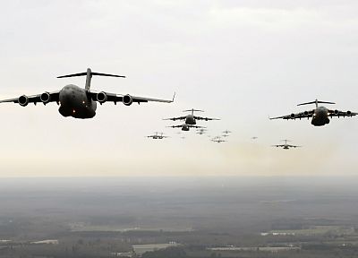 aircraft, military, C-17 Globemaster - random desktop wallpaper
