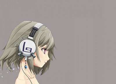 headphones, simple background - desktop wallpaper