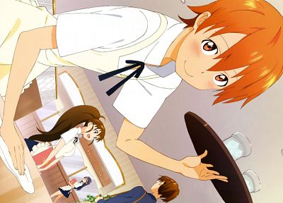 Working!! (Anime), Taneshima Popura, Inami Mahiru - duplicate desktop wallpaper