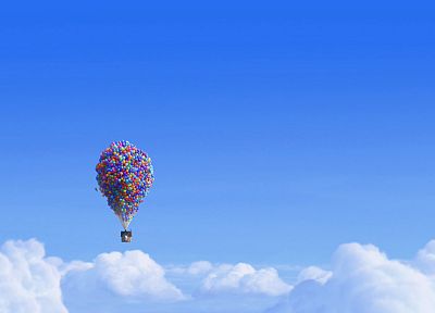 clouds, Up (movie), balloons - duplicate desktop wallpaper
