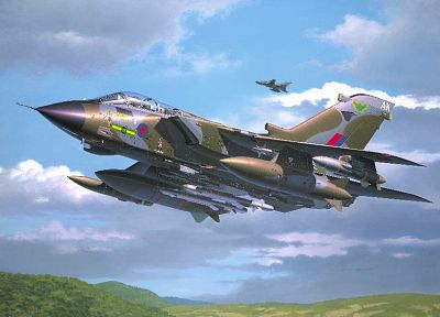 aircraft, military, artistic, illustrations, GR4 Tornado, Royal Air Force - random desktop wallpaper