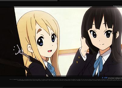 K-ON!, school uniforms, Akiyama Mio, Kotobuki Tsumugi - random desktop wallpaper