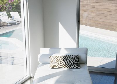 room, interior, pillows, swimming pools - desktop wallpaper