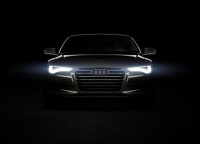 black, lights, Audi, concept cars, German cars - random desktop wallpaper