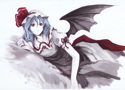 video games, Touhou, wings, vampires, Remilia Scarlet - random desktop wallpaper