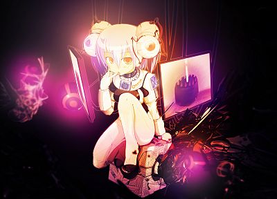 Portal, GLaDOS, anime girls - random desktop wallpaper
