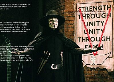 quotes, V for Vendetta - desktop wallpaper